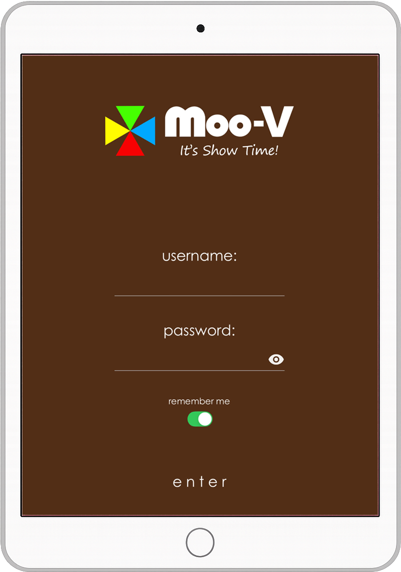 iPad showing Moo-V